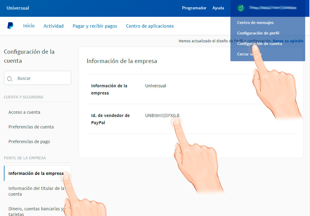Encogimiento Eslovenia Escudero Configurar cuenta Paypal para Vender en mi Web